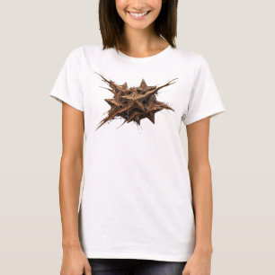 Camiseta Estrelas Abstratas Vermelhas Ousadas Estampa de Mo