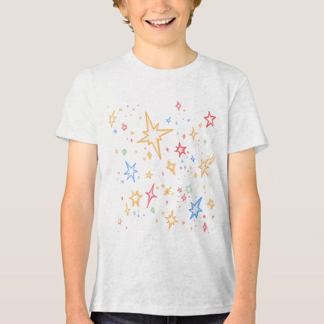 Camiseta Estrelas arco-íris (Frente)