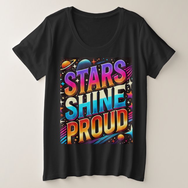 Camiseta Estrelas Brilham (Frente do Design)