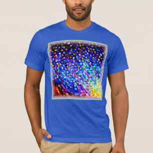 Camiseta Estrelas Coloridas No Céu Azul. Comprar Agora