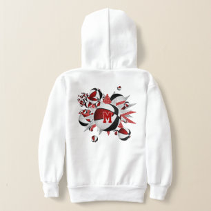 Camiseta estrelas de basquete preto vermelho de menina mono