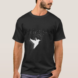 Camiseta Estrelas de Bebendo de aves brancas de abóbora - H
