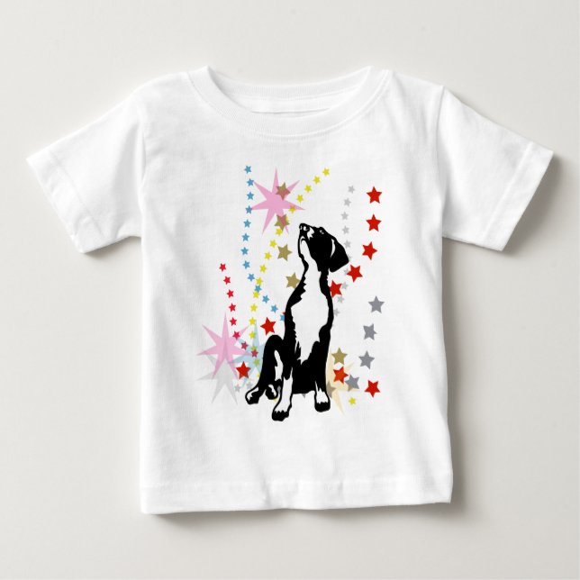 Camiseta estrelas de cachorrinho (Frente)