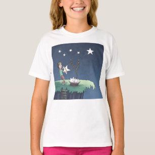 Camiseta Estrelas de disparo - Criando Desejos e Camisa-T
