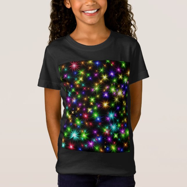Camiseta Estrelas de Natal Multicolores - 57191 (Frente)