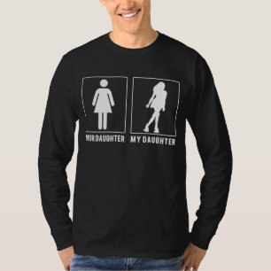 Camiseta Estrelas de patinação: Sua filha, minha filha esgr