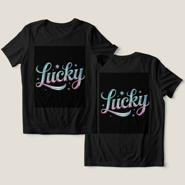 Camiseta Estrelas de Prata Rosa-Rosa-Cheia (Design Frente e Verso)