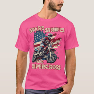 Camiseta Estrelas de Sinalizador de Bicicleta Usa da dieta 