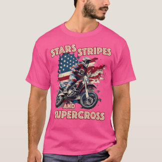 Camiseta Estrelas de Sinalizador de Bicicleta Usa da dieta 