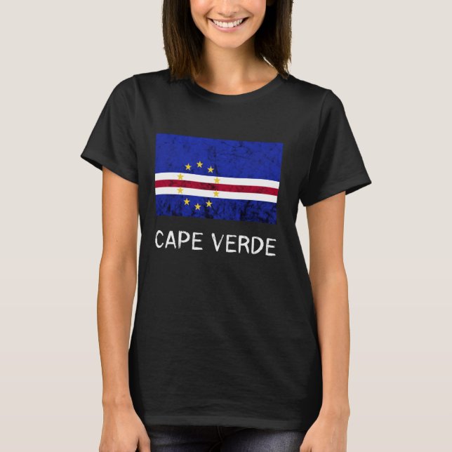 Camiseta Estrelas de Sinalizador de Cabo Verde Representam  (Frente)