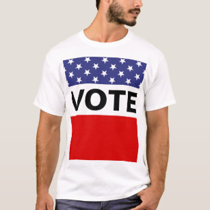 Camiseta Estrelas de Votação Azul Branco