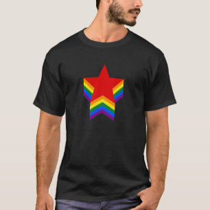 Camiseta Estrelas do Orgulho Arco-íris