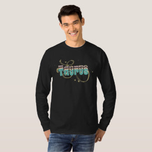 Camiseta Estrelas do Zodíaco Retro Cool Dourado com Redemoi