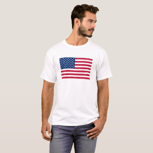 Camiseta Estrelas e faixas de bandeira americanas