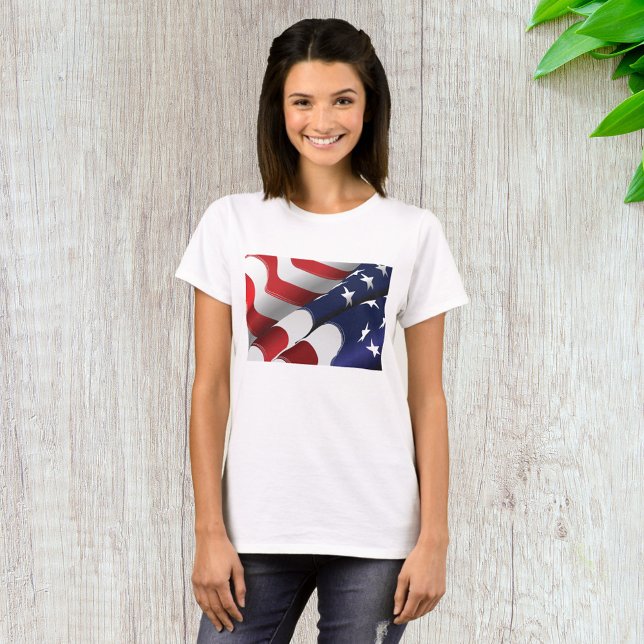 Camiseta Estrelas e faixas de Design de Bandeiras Americana (Criador carregado)