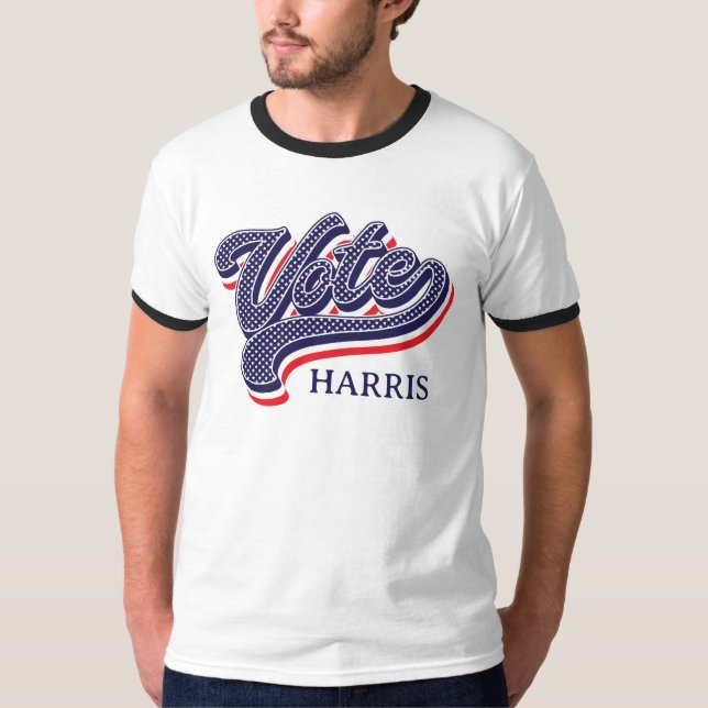 Camiseta Estrelas e faixas eleitorais personalizadas (Frente)