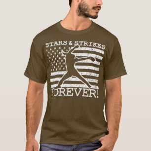 Camiseta Estrelas e greves para a oscilação do softball com