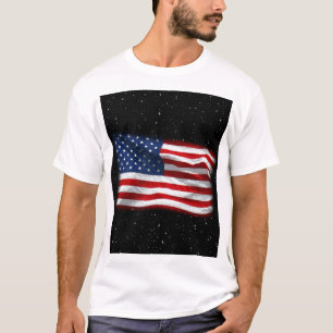Camiseta Estrelas e Listras Bandeira Patriótica Americana d