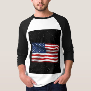 Camiseta Estrelas e Stripes Bandeira Americana Patriótica
