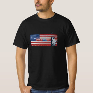 Camiseta Estrelas e Stripes - Espírito de Liberdade com Lib