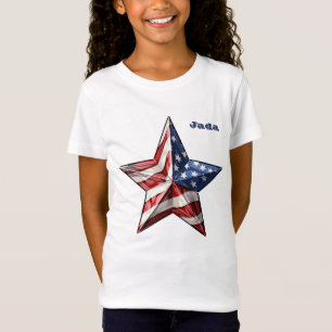 Camiseta "Estrelas e Stripes" - Estrelas Formatadas com a G