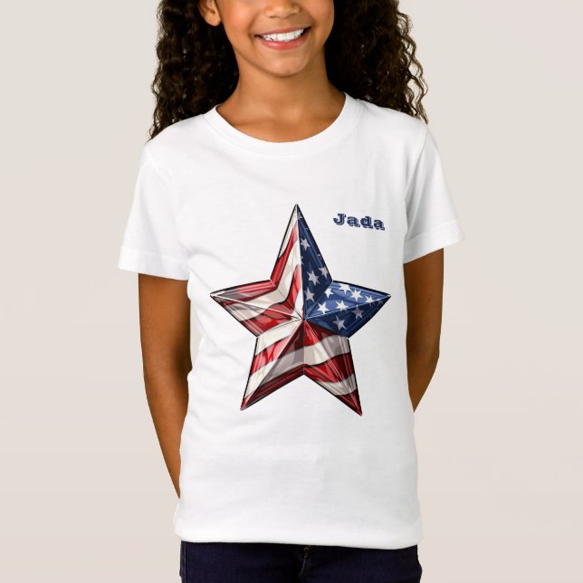 Camiseta "Estrelas e Stripes" - Estrelas Formatadas com a G (Frente)