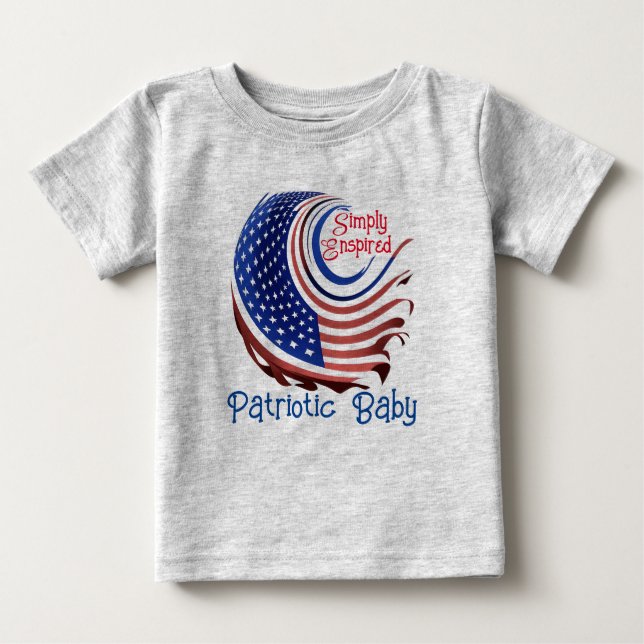 Camiseta Estrelas e Stripes "Patriot Baby", simplesmente in (Frente)