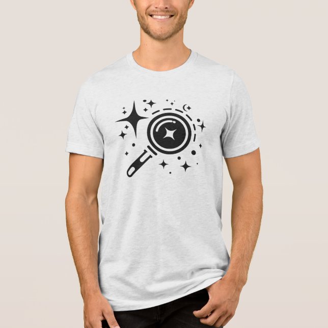 Camiseta Estrelas emblem Sparkle AI, farol da era digital (Frente)