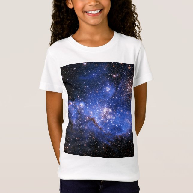Camiseta Estrelas Embrionárias Azul de Queda (Frente)