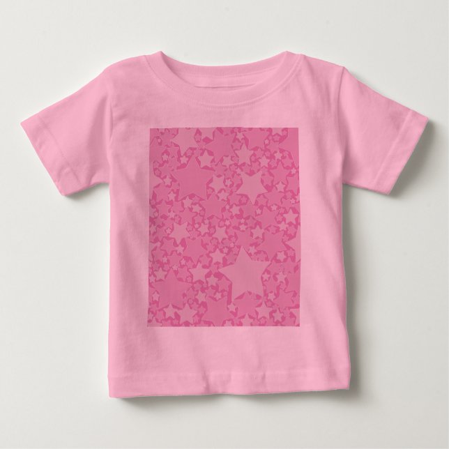 Camiseta Estrelas, Estrelas, Estrelas - Rosa (Frente)