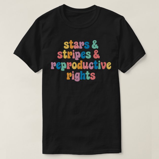 Camiseta Estrelas Grevem Direitos Reprodutivos5 (Frente do Design)
