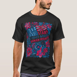 Camiseta Estrelas Listras Direitos Humanos 4 De Julho Flora