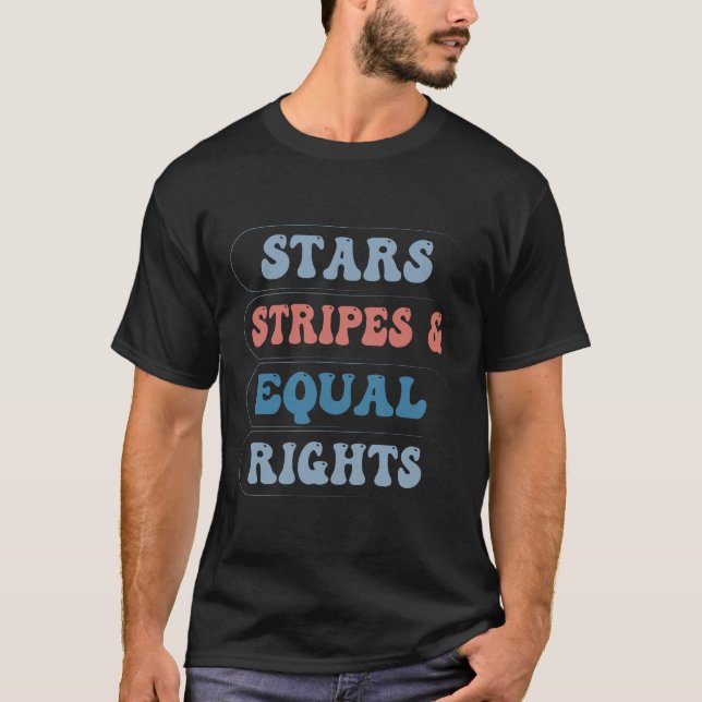 Camiseta ESTRELAS LISTRAS & DIREITOS IGUAIS (Frente)