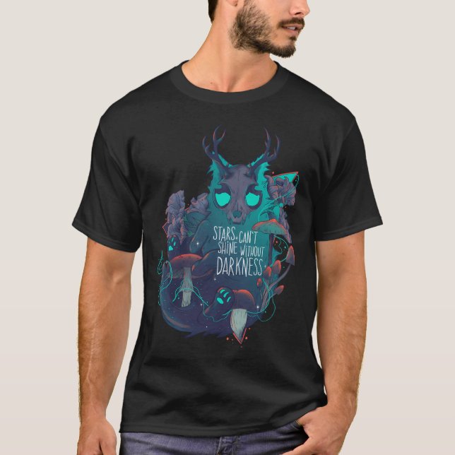 Camiseta Estrelas não brilham sem escuridão (Frente)