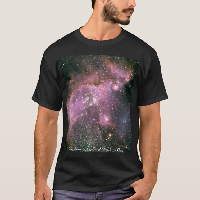 Camiseta Estrelas novas na nuvem de Magellanic pequena (Frente)