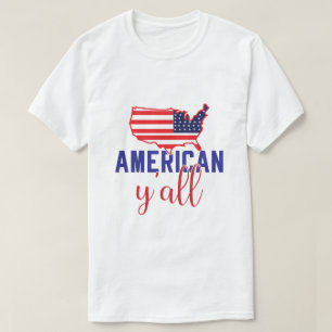 Camiseta Estrelas Patrióticas e Listras Abstratas Orgulho A