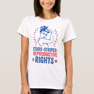 Camiseta Estrelas Patrióticas Em 4 De Julho Strips Reprodut