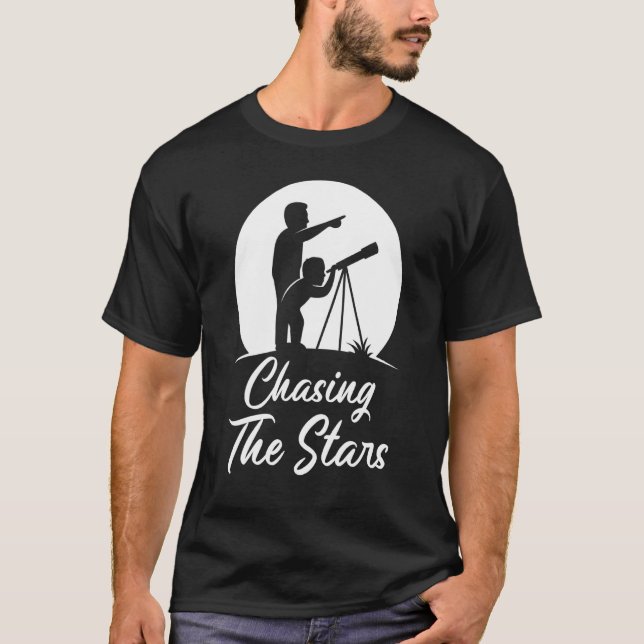 Camiseta Estrelas - Perseguindo As Estrelas - Constelação - (Frente)