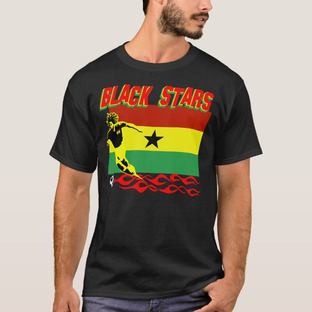 Camiseta Estrelas pretas de Ghana (Frente)
