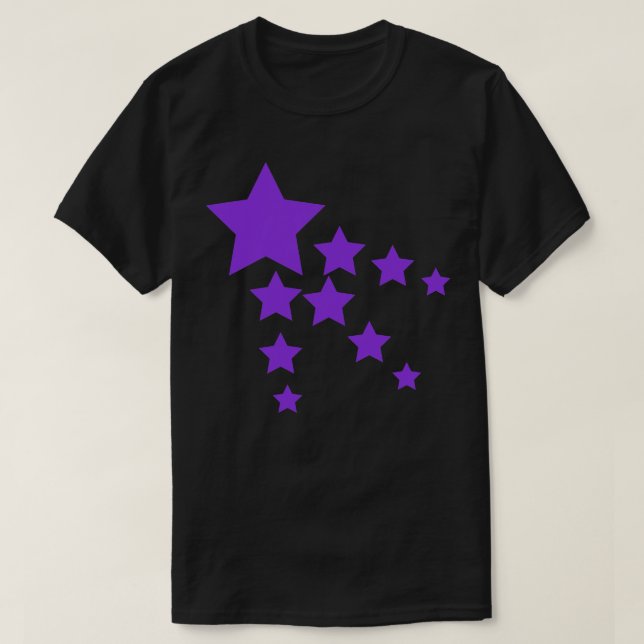 Camiseta Estrelas Roxas 1 (Frente do Design)