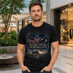Camiseta Estrelas Sobre o Coração EUA 250