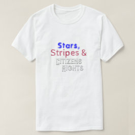 Camiseta Estrelas, Stripes e Direitos dos Cidadãos