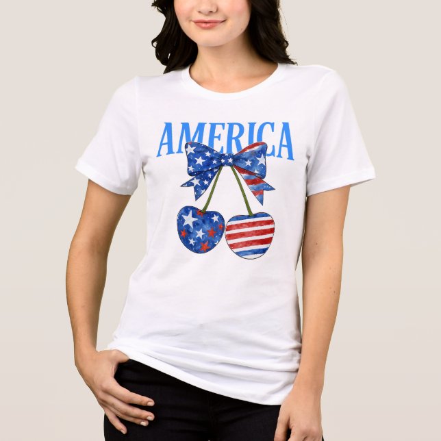 Camiseta "Estrelas, Stripes e doce Orgulho Americano (Frente)