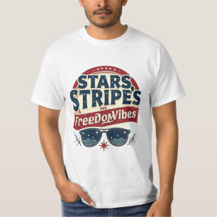 Camiseta Estrelas, Stripes e Víblias de Liberdade