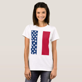 Camiseta Estrelas vermelhas brancas e azuis feliz Dia da In