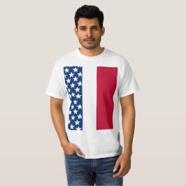 Camiseta Estrelas vermelhas brancas e azuis felizes Dia da 