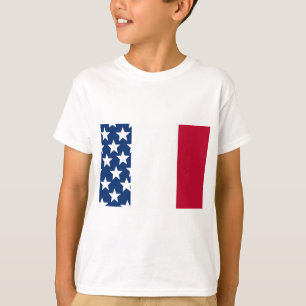 Camiseta Estrelas Vermelhas Brancas e Azuis Patrióticas 4 d