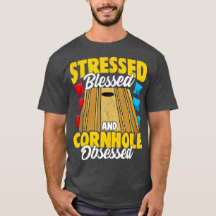 Camiseta Estressada Abençoada E Cornualha Obcecada Saco Tos
