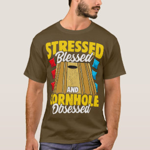 Camiseta Estressada Abençoada E Cornualha Obcecada Saco Tos
