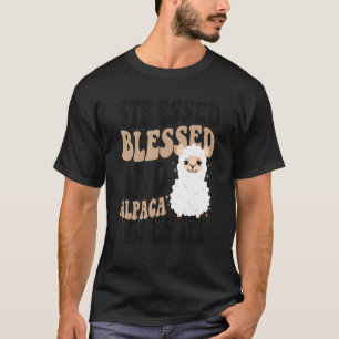 Camiseta Estressado Abençoado E Alpaca Obcecou Huacaya Lama